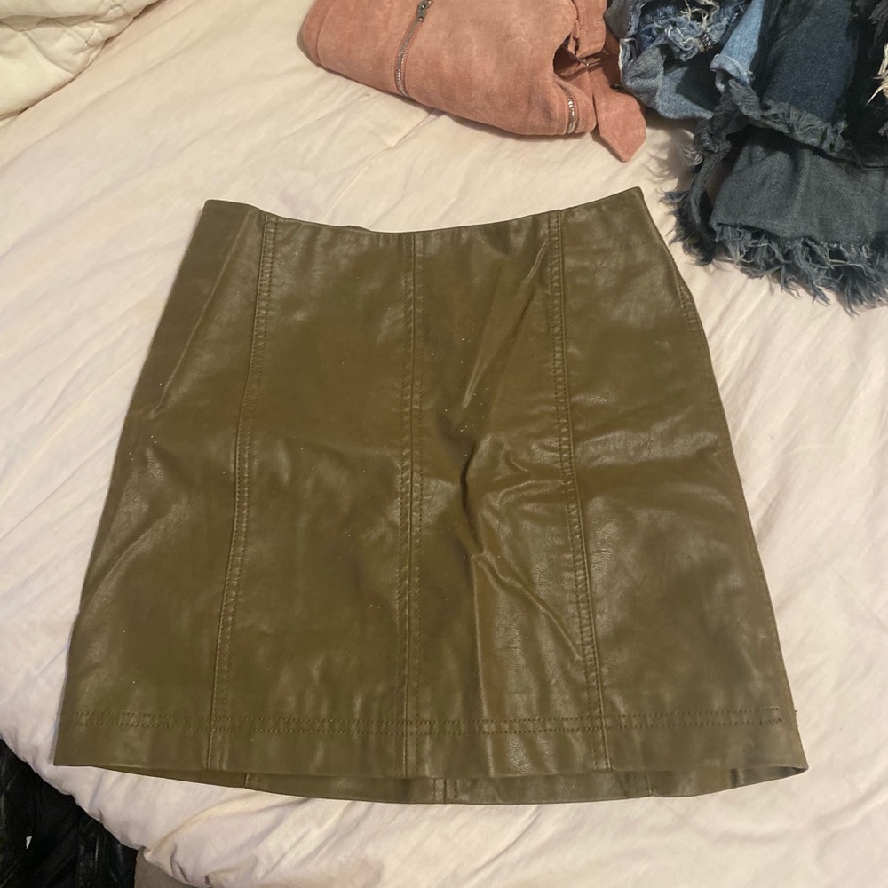 Green Free People skirt